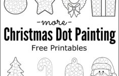More Christmas Dot Painting {Free Printables} - The Resourceful Mama intended for Dot Dot Christmas Worksheets