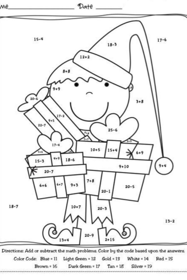 Multiplication Coloring Worksheets Christmas
