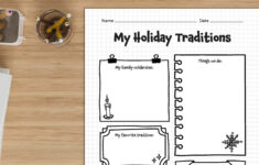 My Holiday Traditions Worksheet: Invite Kids To Write And Share in My Christmas Traditions Worksheets