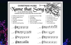 Name That Song" Christmas Game inside Name That Christmas Song Worksheets Answers