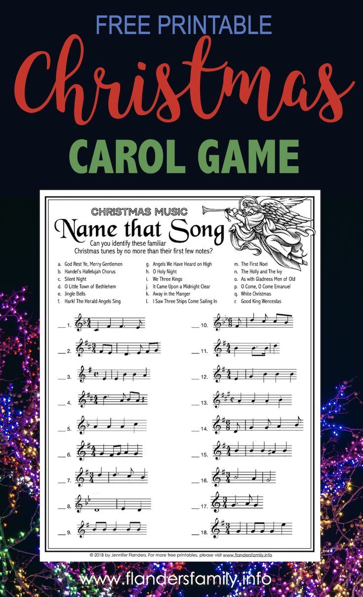 Name That Song&amp;quot; Christmas Game throughout Name That Tune Christmas Songs Worksheets