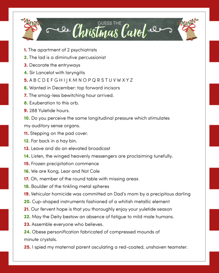 Name the Christmas Carol Worksheets Name the Christmas Carol Worksheets