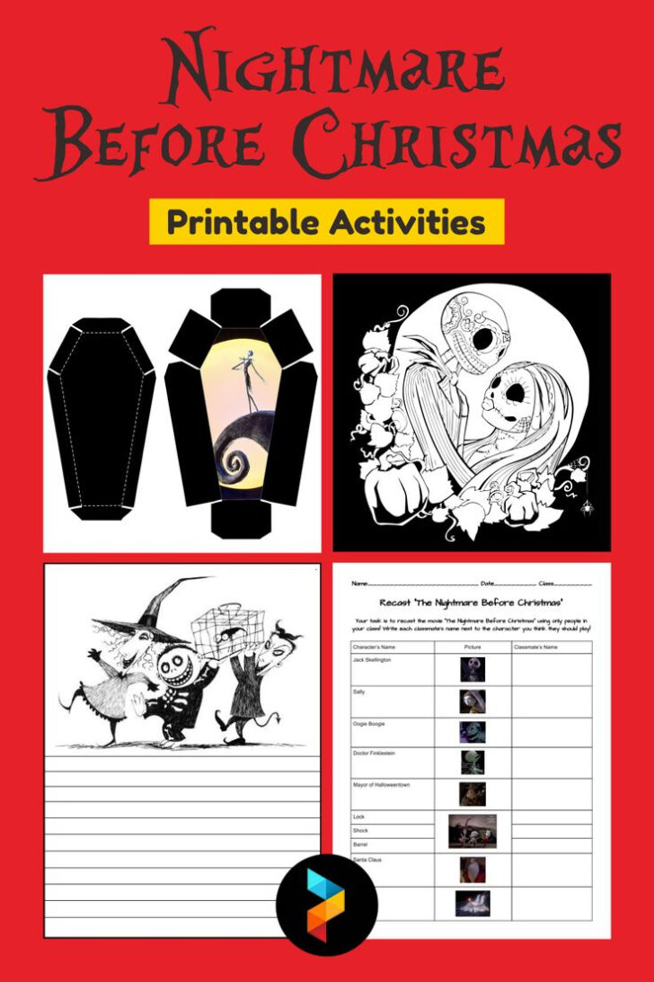 Nightmare Before Christmas Worksheets