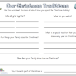 Our Christmas Traditions [F] Pertaining To Meaning Of Christmas Worksheets