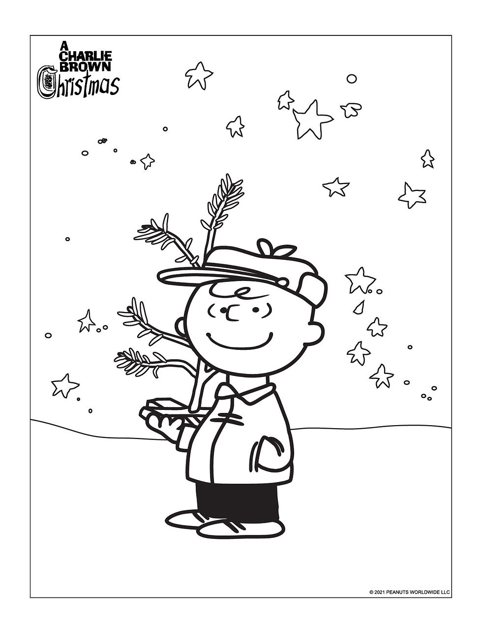 Peanuts Coloring Sheets | Peanuts with Charlie Brown Christmas Worksheets