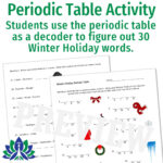 Periodic Table Holiday Christmas Science Worksheet   Flying Colors For Christmas Chemistry Worksheets Answers