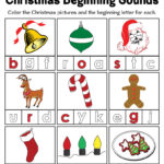 Printable Christmas Beginning Sounds Worksheet!   Worksheets Library For Kindergarten Christmas Phonics Worksheets