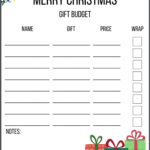 Printable Christmas Budget | Download | Gift Planner | Pdf File For Christmas List Budget Worksheets