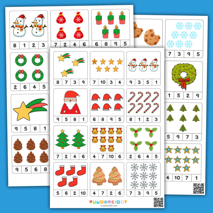 Christmas Counting Worksheets Kindergarten