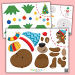Printable Christmas Cut And Glue Activity For Kids Throughout Christmas Cut And Paste Worksheets