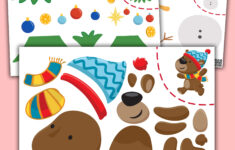 Printable Christmas Cut And Glue Activity For Kids within Christmas Cut Out Worksheets