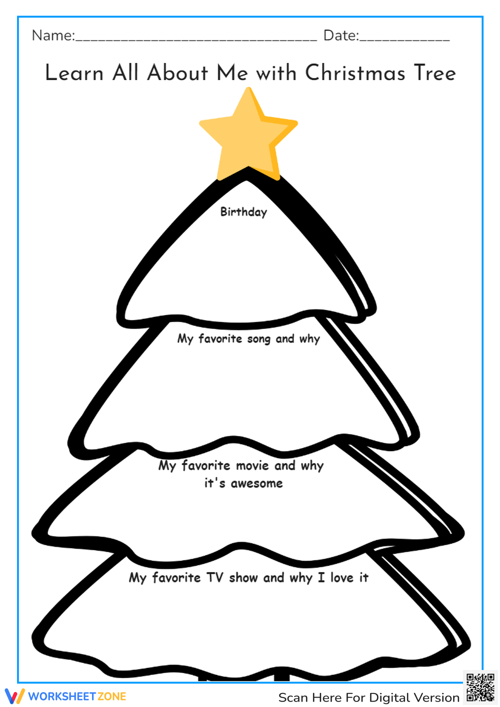 Printable Christmas English Language Arts (Ela) Worksheets Download inside All About Me Christmas Worksheets