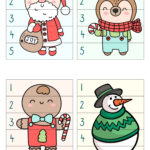 Printable Christmas Puzzle 1 5 Number Activity For Toddlers Pertaining To Christmas Puzzle Worksheets Printable