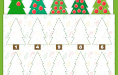 Printable Christmas Tree Counting Up To 10 Worksheet For Kids in Christmas Tree Counting Worksheets