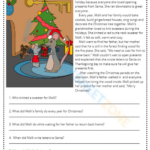 Printable Christmas Worksheets Regarding Free Christmas Reading Comprehension Worksheets For 3rd Grade