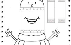 Printable Paper Snowman Christmas Puppet - Festive Diy Craft For regarding Christmas Preschool Worksheets Cut and Paste