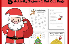 Printable Pdf Christmas Activity Sheets For Kid, Children, Daycare with Christmas Activity Worksheets