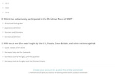 Quiz &amp; Worksheet - Ww1 Christmas Truce | Study pertaining to Answer Key The World War 1 Christmas Truce Worksheets Answers