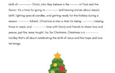 Reading Comprehension Christmas Fill In The Blanks – with Christmas Story Reading Comprehension Worksheets