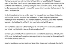 Reading Comprehension Christmas Story: Emma'S Christmas Adventure – in Free Printable Christmas Reading Comprehension Worksheets