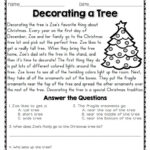 Reading Comprehension Passages And Questions For December In 2nd Grade Christmas Reading Comprehension Worksheets