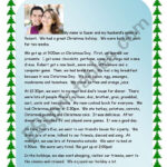 Reading   My Christmas Holiday   Esl Worksheetkaz76 Regarding My Christmas Holiday Worksheets