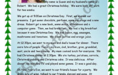 Reading - My Christmas Holiday - Esl Worksheetkaz76 regarding My Christmas Holiday Worksheets