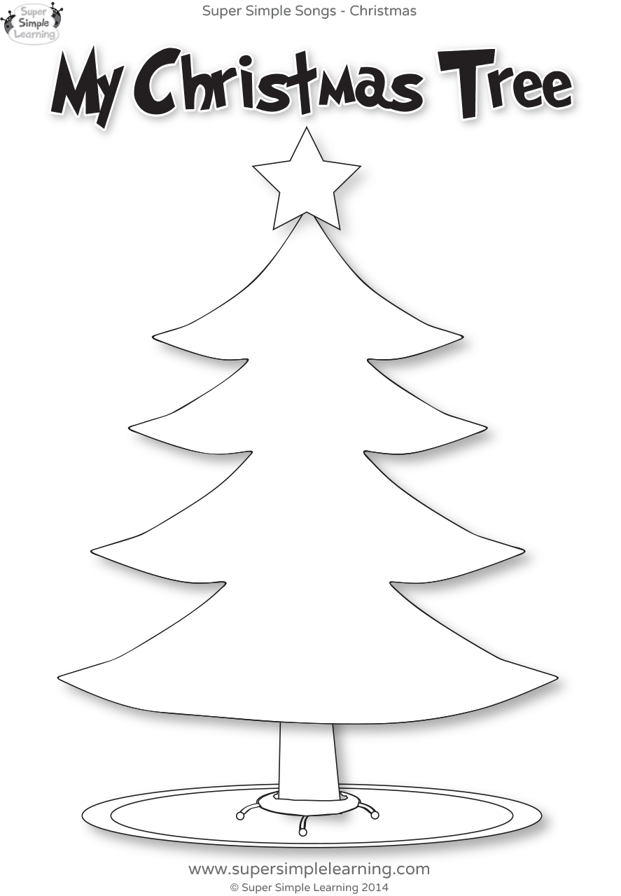 Santa, Where Are You? Worksheet - My Christmas Tree - Super Simple for Christmas Tree Worksheets