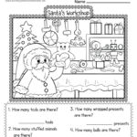 Santa'S Workshop Classification Worksheet   Free Printable With Christmas Kindergarten Reading Worksheets