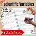 Science Christmas Worksheets Variables Printable And Digital Within Christmas Chemistry Worksheets Answers