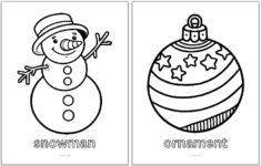Simple Christmas Coloring Pages For Kids - The Artisan Life inside Kindergarten Christmas Coloring Worksheets