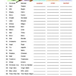 Spanish Christmas Words Vocabulary Word List Column Worksheet With Regard To Spanish Christmas Vocabulary Worksheets
