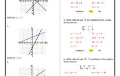 Systems Of Equations Graphing Worksheet: Practice Graphing Linear regarding Solving Linear Systems by Graphing Christmas Worksheets Answers