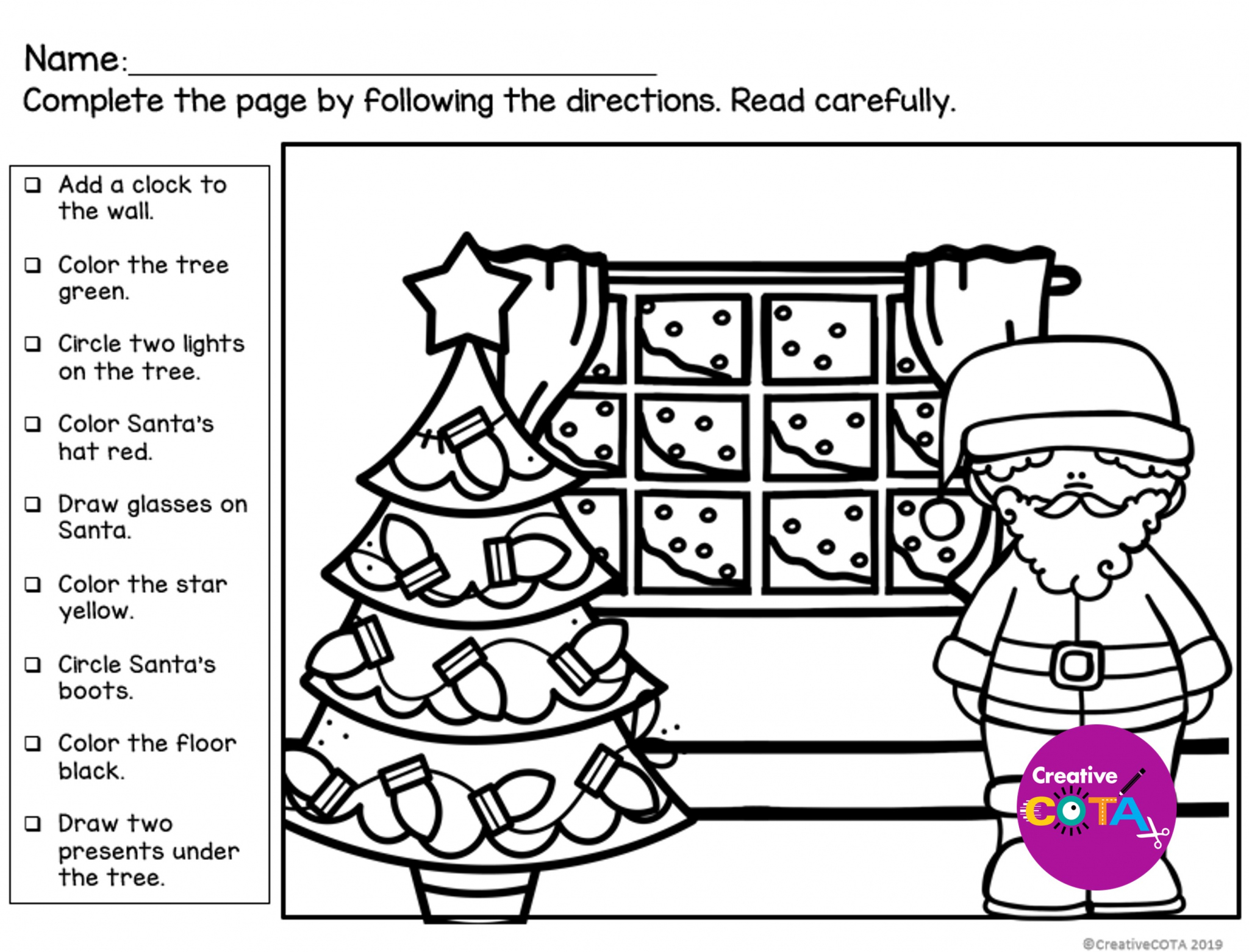 Thanksgiving And Christmas Following Directions - Worksheets Library throughout Christmas Following Directions Worksheets Free