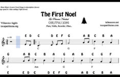 The First Noel Christmas Notes Sheet Music For Flute Violin Oboe Voice Easy  Carol Song inside First Letter Of Christmas Carols Worksheets