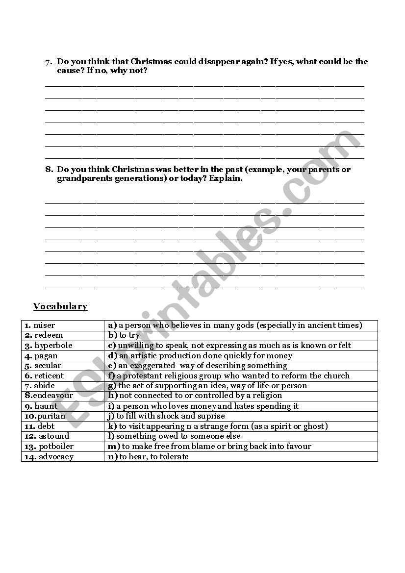 The Man Who Invented Christmas ( Charles Dickens) - Esl Worksheet for The Man Who Invented Christmas Worksheets