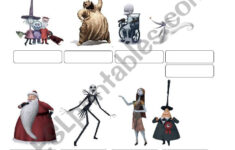 The Nightmare Before Christmas (Characters) - Esl Worksheet with regard to The Nightmare Before Christmas Worksheets