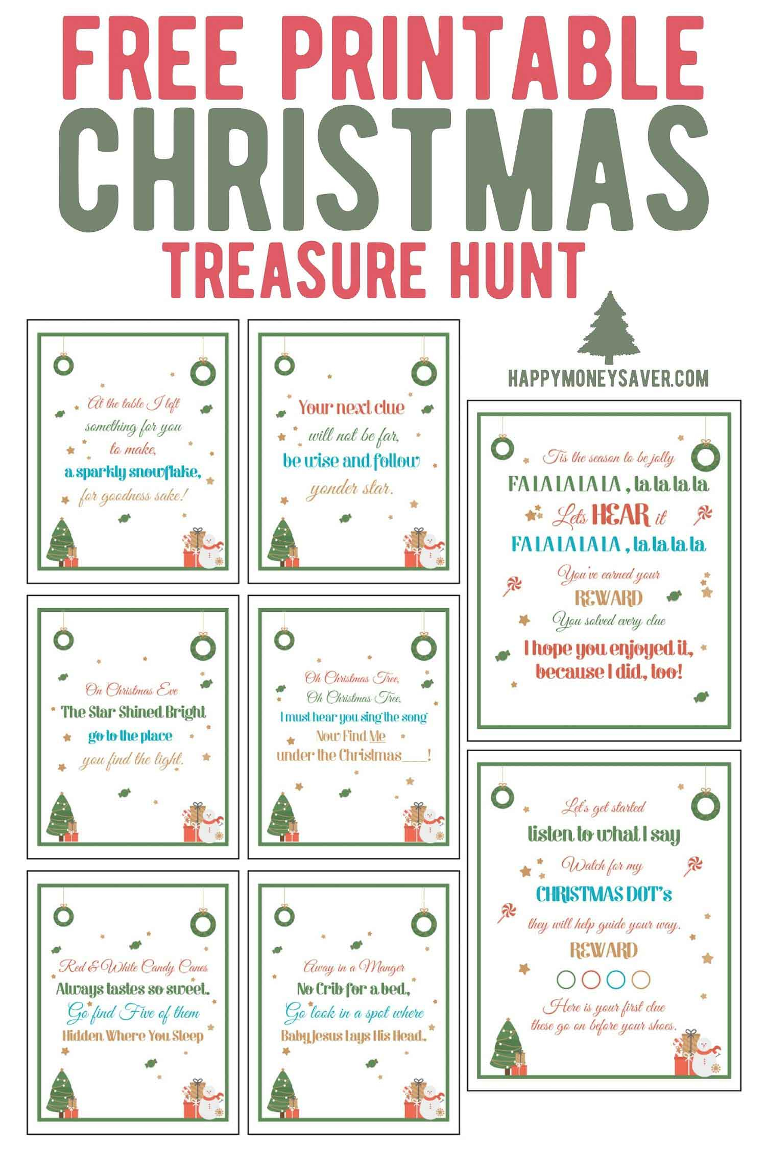 The Ultimate Christmas Treasure Hunt + Free Printable pertaining to Christmas Scavenger Hunt Worksheets