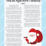 Twas The Night Before Christmas Printables | Printabulls With Regard To Twas The Night Before Christmas Worksheets Free