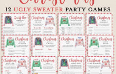Ugly Christmas Sweater Score Sheet - Etsy within Ugly Christmas Sweater Worksheets Answers