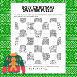Ugly Christmas Sweater Square Edge Matching Puzzle | Math = Love For Ugly Christmas Sweater Worksheets Answer Key