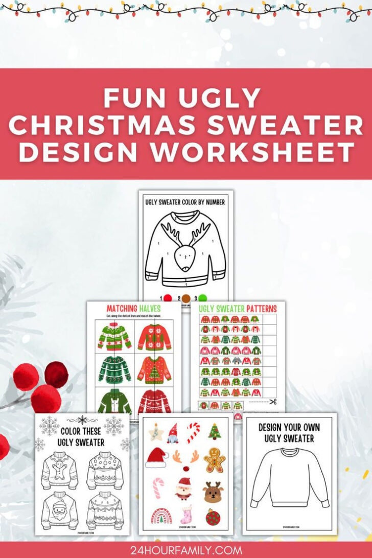 Design Your Own Ugly Christmas Sweater Worksheets Design Your Own Ugly Christmas Sweater Worksheets