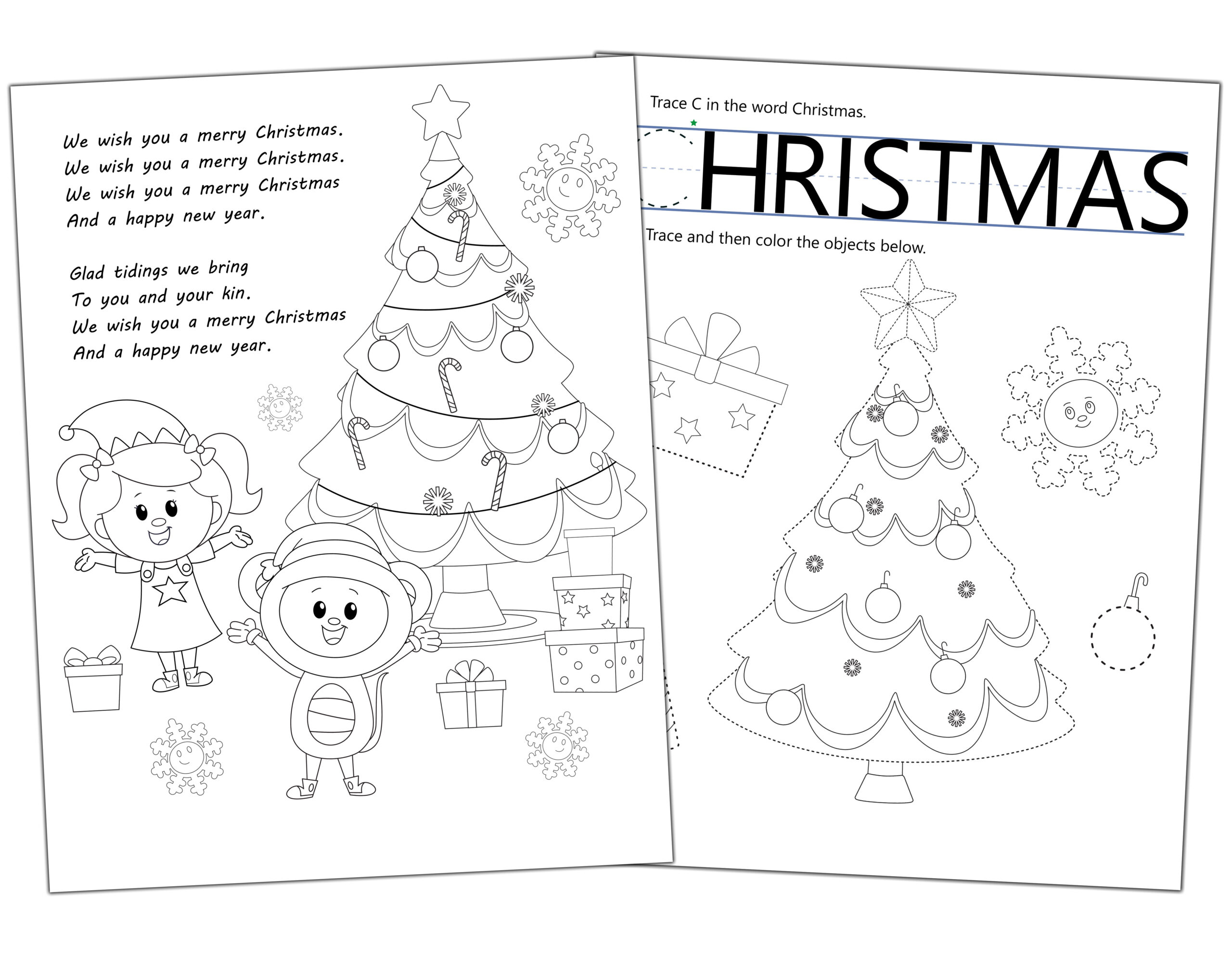We Wish You A Merry Christmas&amp;#039; Printables - Mother Goose Club in We Wish You A Merry Christmas Worksheets