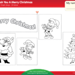 We Wish You A Merry Christmas Worksheet   Color, Cut, & Paste In Color Cut And Paste Christmas Worksheets