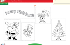 We Wish You A Merry Christmas Worksheet - Color, Cut, &amp; Paste with Christmas Color Cut Paste Worksheets