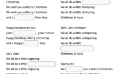 We Wish You A Merry Christmas Worksheet - Fill In The Blanks intended for Christmas Songs Worksheets Printable