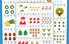 Weihnachtliche Karten Zum Zählen Bis 10 Zum Ausdrucken Für Kinder throughout Christmas Counting Worksheets Preschool