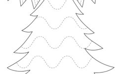 Weihnachtsübungen «Linien Nachspuren» Für Kinder Zum Ausdrucken inside Christmas Tree Worksheets
