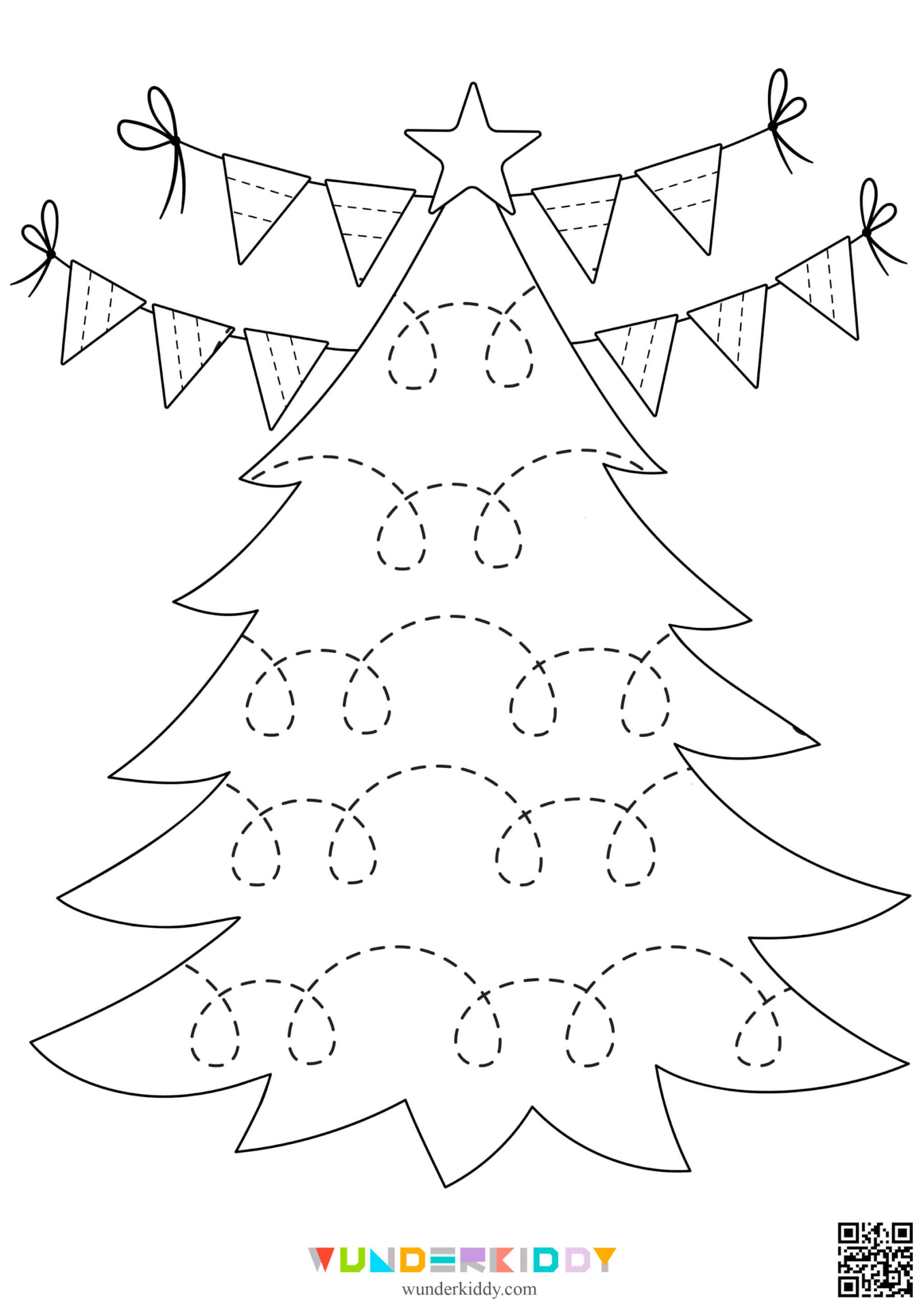 Weihnachtsübungen «Linien Nachspuren» Für Kinder Zum Ausdrucken pertaining to Preschool Christmas Tree Worksheets