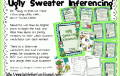 Welcome To The Uni-Corner: Ugly Sweater Inferencing! with Ugly Christmas Sweater Worksheets Answers